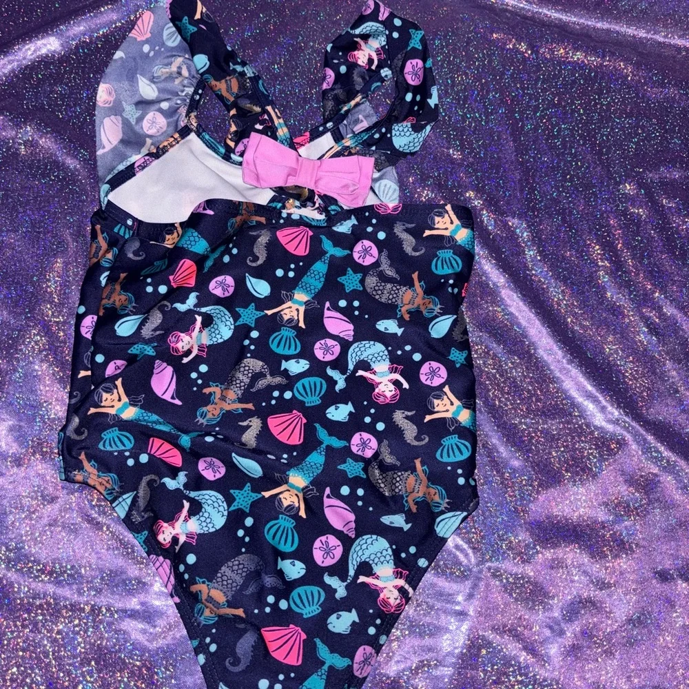 Girls Mermaid one piece bathing suit